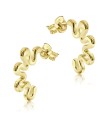 Wavy shape Silver Ear Stud STS-5485